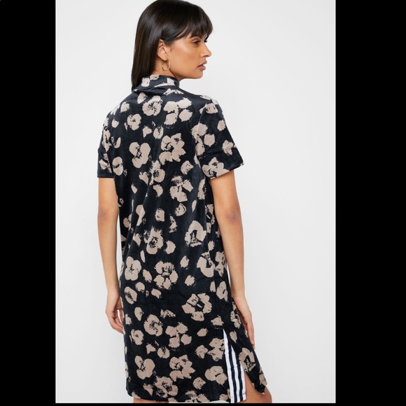 Adidas Originals bellista floral velvet dress S - Picture 3 of 4